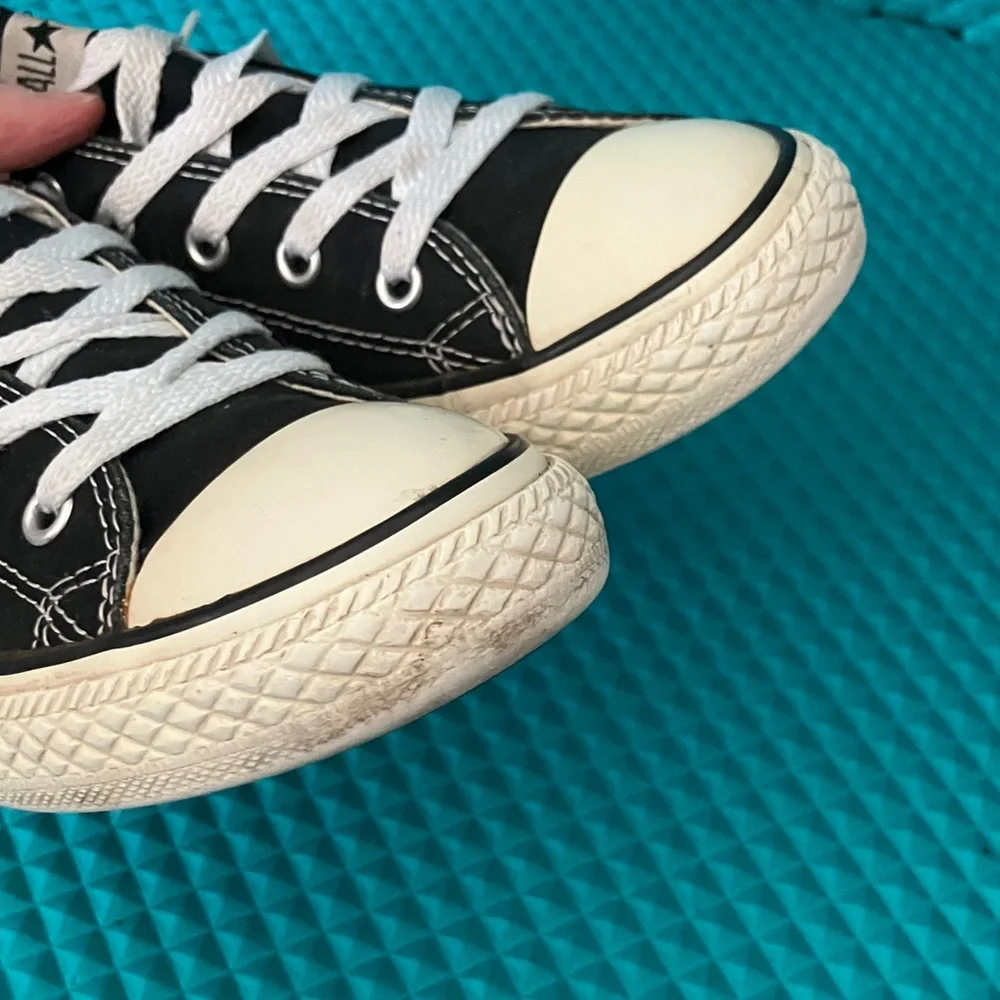 CONVERSE CTAS Big Kids Unisex Low Top Canvas Black Shoes | 3